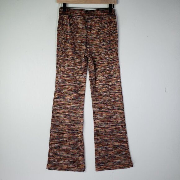 Urban Outfitters Ecote Marcy Spacedye Flared Leg Lounge Pant S Brown Stripe Boho - Picture 6 of 10